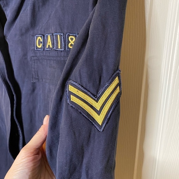 For The Republic Denim Navy Military Style Women’s Jacket - Picture 4 of 8